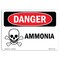 Signmission Safety Sign, OSHA Danger, 7" Height, 10" Width, Ammonia, Landscape, D-L-1027 OS-DS-D-710-L-1027 - alternate 1
